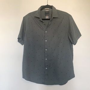 Men's Olive Green Slim fit button front shirt
